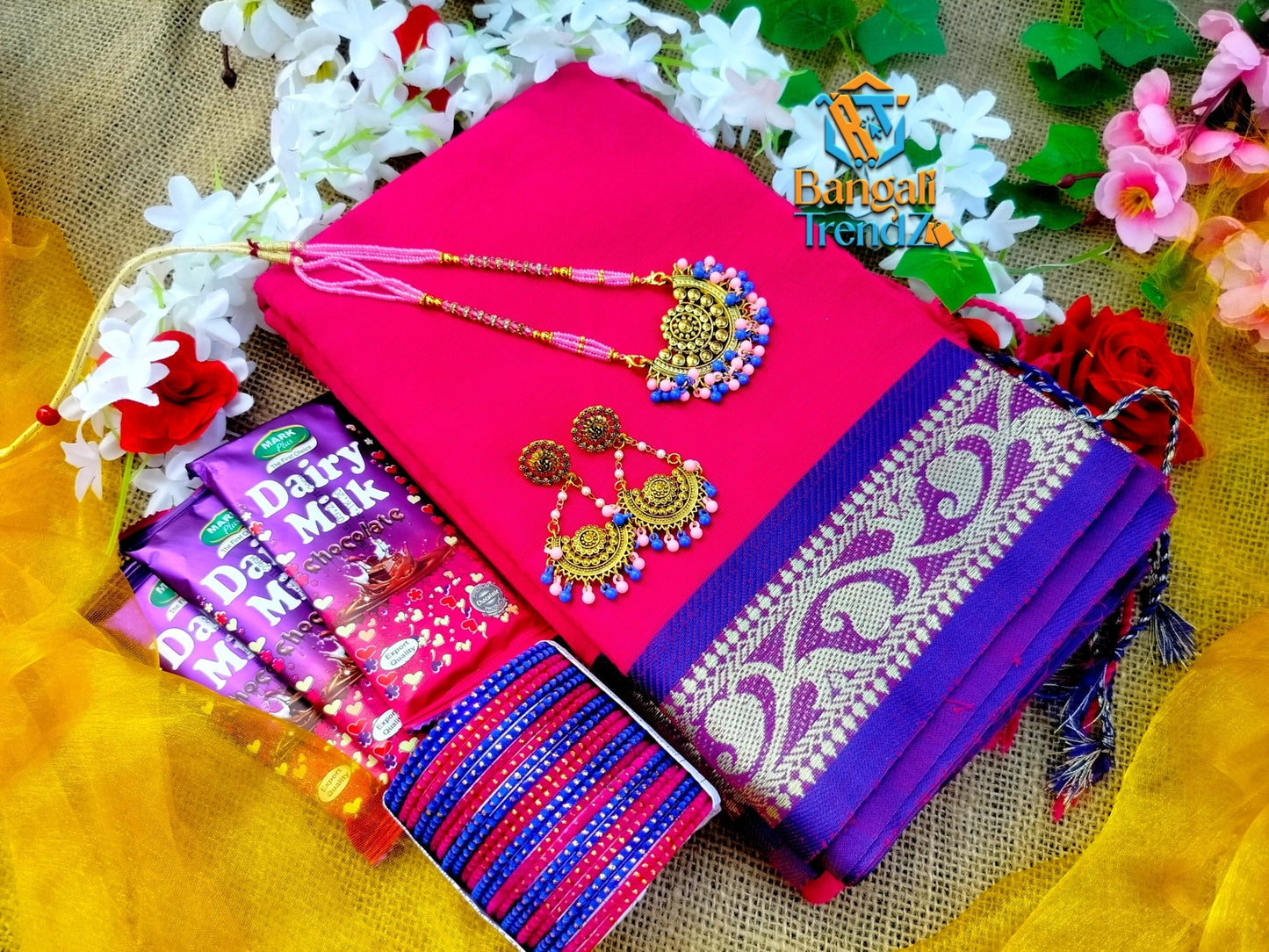 Pure Tangail Weaving Cotton Sarees