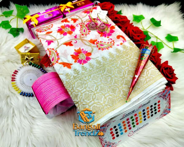 Hand Print Cotton Saree Combo