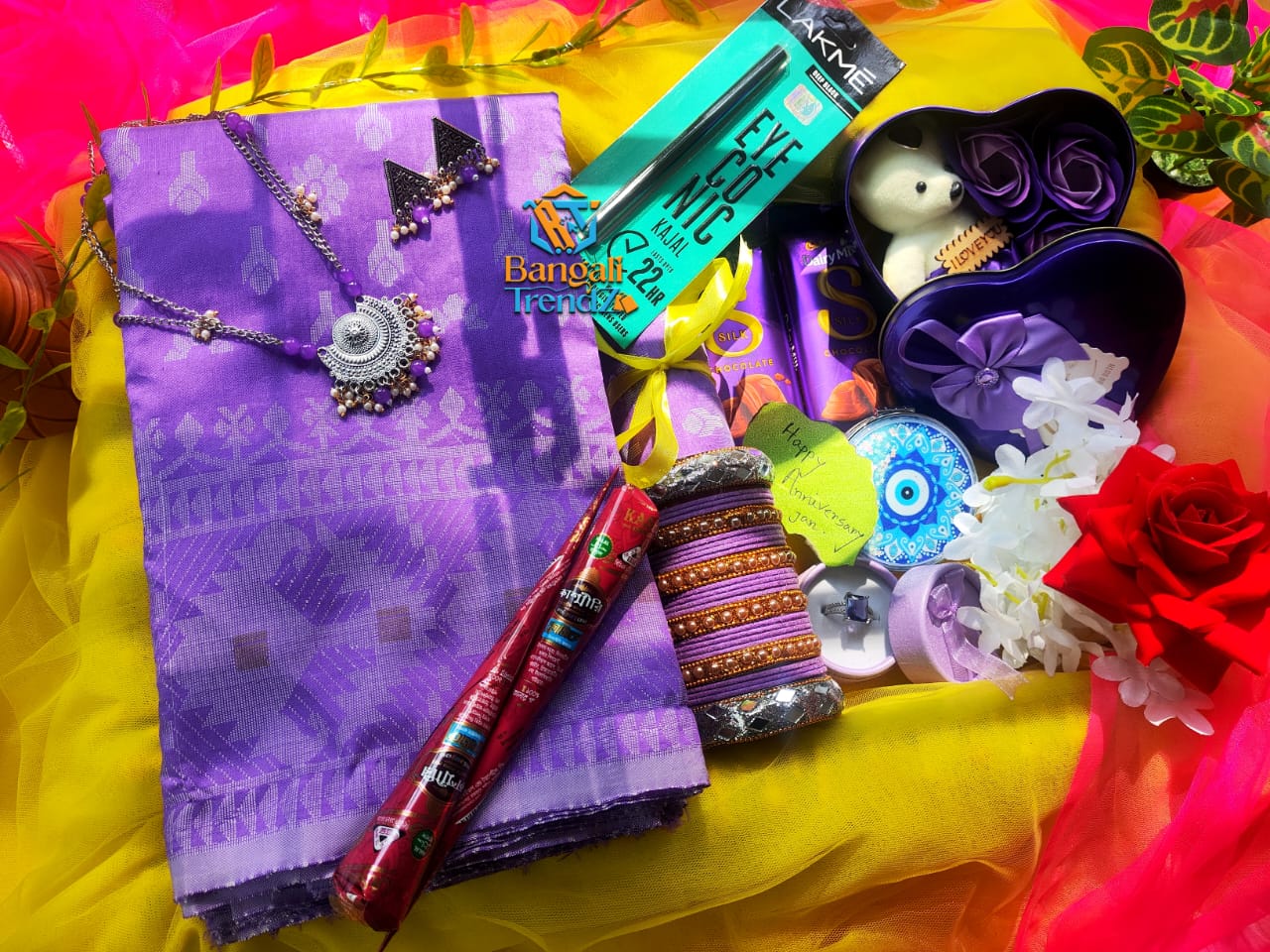 Jamdani Purple Queen Combo Package