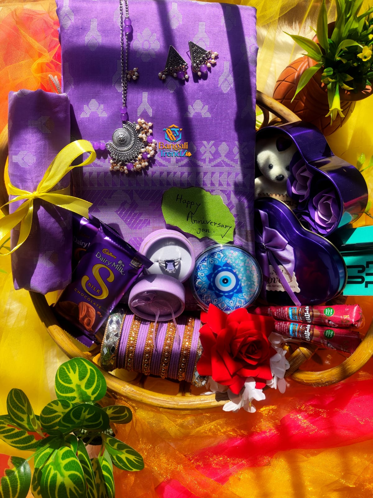 Jamdani Purple Queen Combo Package