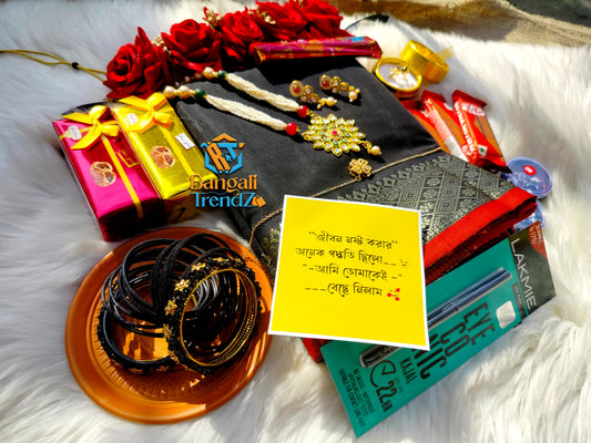 Rajkonna Black Silk  Saree Combo