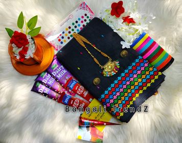 Rainbo  Pair Black Sari